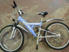 Falcon Ladies Mountain Bike with Suspension - Lilac and Silver