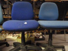 Pair of Turquoise Operator's Gas Lift Chairs