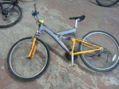 Gents Mountain Bike with Suspension - Orange and Grey