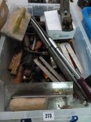 Box Containing Assortment of Hand Tools Including Engineer's - Plumber & Joiner's Tools
