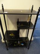 Black Laquered Oriental Style Wot-Not