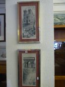 Pair of Parisian Scene Prints Signed by Ortiz Alfau