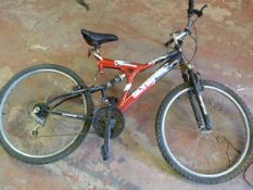 Olympus Spectrum Gents Mountain Bike with Suspension - Black and Red