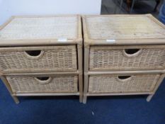 2 Cane & Rattan Storage Units