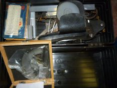 Plastic Tool Box Containing Assorted Calipers - Gauges etc