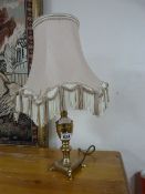Brass Table Lamp with Shade