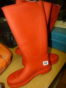 2 Pairs of Red Wellington Boots (Size 4 & Size 6)