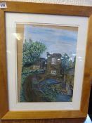 Oil on Board Depicting a House on the Bridge - Ambleside by D Gibbins
