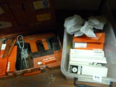 Box Containing Hilti DX450 Nail Gun with Chargers