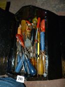 Black Tool Box Containing Screw Drivers