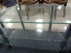 Plate Glass & Chrome TV - Home Entertainment Unit
