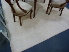 Cream Shag Pile Floor Rug 8 x 8