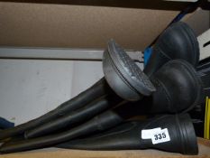 2 Pairs of Black Wellington Boots (Size 4 & Size 5)