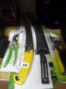 3 Pieces of Secateur & Pruning Saw