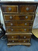 Reproduction Mahogany Miniature Chest on Chest