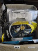 Box containing Assorted Phillips Audio & Video Cables