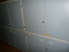 6 Grey Shelved Mobile Storage Units