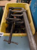 Box Containing Engineer's Clamps