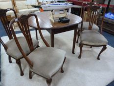 4 Mahogany Framed High Back Chairs