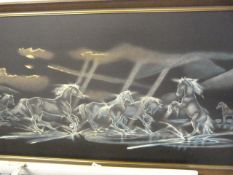 Air Brush Framed Print of An Equestrian Scene