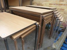 16 Stackable Beech Topped Tables