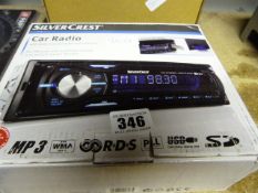 Silver Crest Car Radio with Built in Card Reader & USB Port