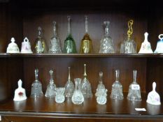 Collection of Cut Glass China Bells