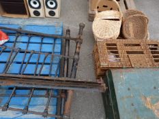 Wicker Baskets - Pigeon Carrying Basket - Tin Trunk & Black Iron Bedstead