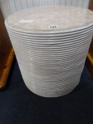 Rattan Circular Occasional Table with Mother of Pearl Style Top