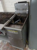 Pitco Stainless Steel 2 Basket Single Compartment Gas Fired Fryer
