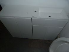 high Gloss White Vanity Unit