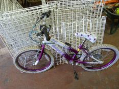 Girl's Raleigh Cycle - Purple & White