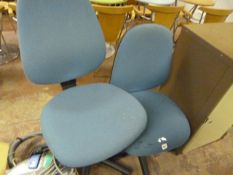 Pair of Turquoise Swivel Chairs