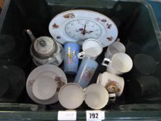 Box containing Commemorative Ware