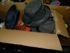 Box containing Vintage Hats