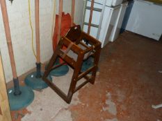 Child's Hardwood High Seat Chair