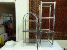 2 Chrome Display Racks