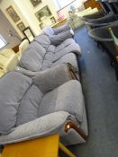 Blue Dralon 3 Piece Suite