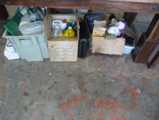 4 Boxes of Assorted Cleaning Materials - Ingredients etc
