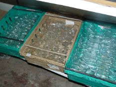 3 Trays Containing Wine Glasses & Champagne Flutes