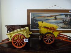4 Wooden Hand Carts