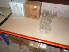 3 Boxes & Loose Branded Glassware