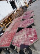 6 Rectangular & 4 Hexagonal Tile Topped Bar Tables
