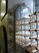 Wrought Iron Framed Wall Mirror