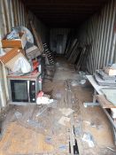 Contents of Lot 19 - Containing Assorted Timber, Snooker Table Components, Wood Paneling, Optic