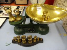 Set of Salter Scales & Brass Weights