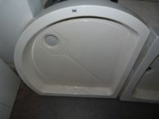 White Corner Shower Tray