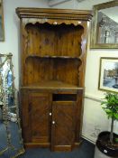Large Pine Corner Display Cabinet