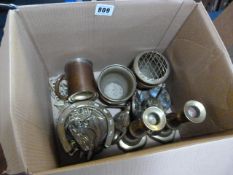 Box containing Various Brasswares