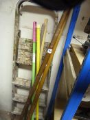 Garden Tools - Sweeping Brushes & Pair of Aluminium Steps